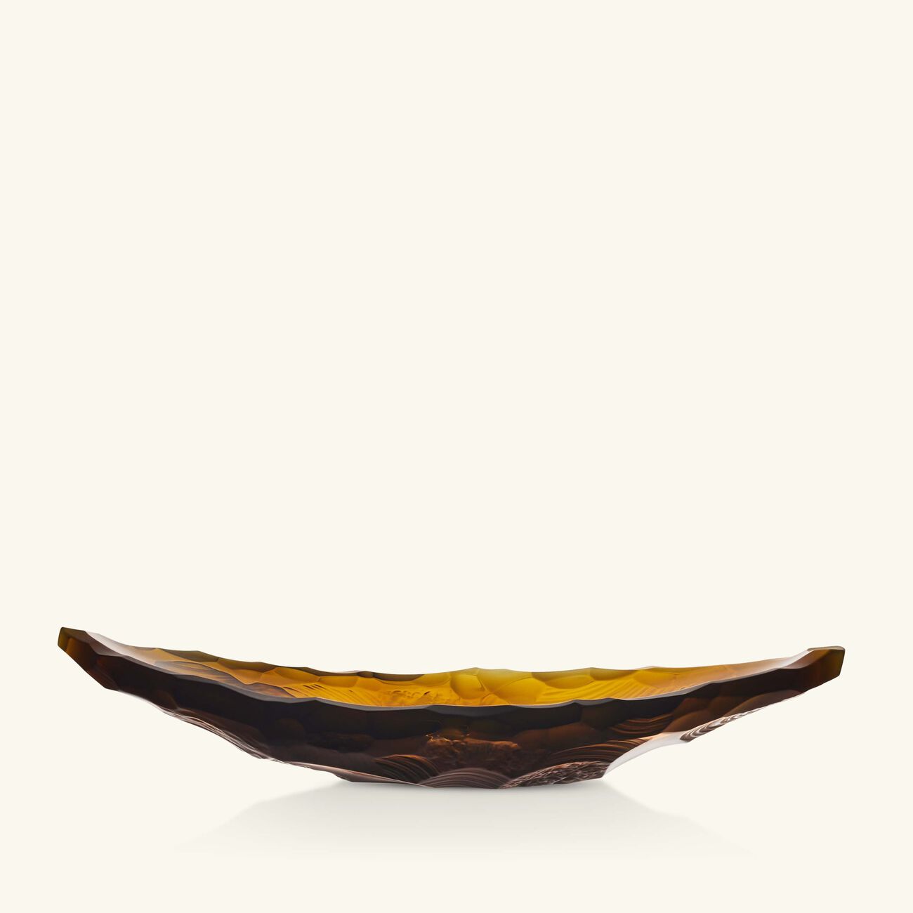 Terramineral Silex Centerpiece Medium Amber lalique terramineral silex centerpiece medium amber