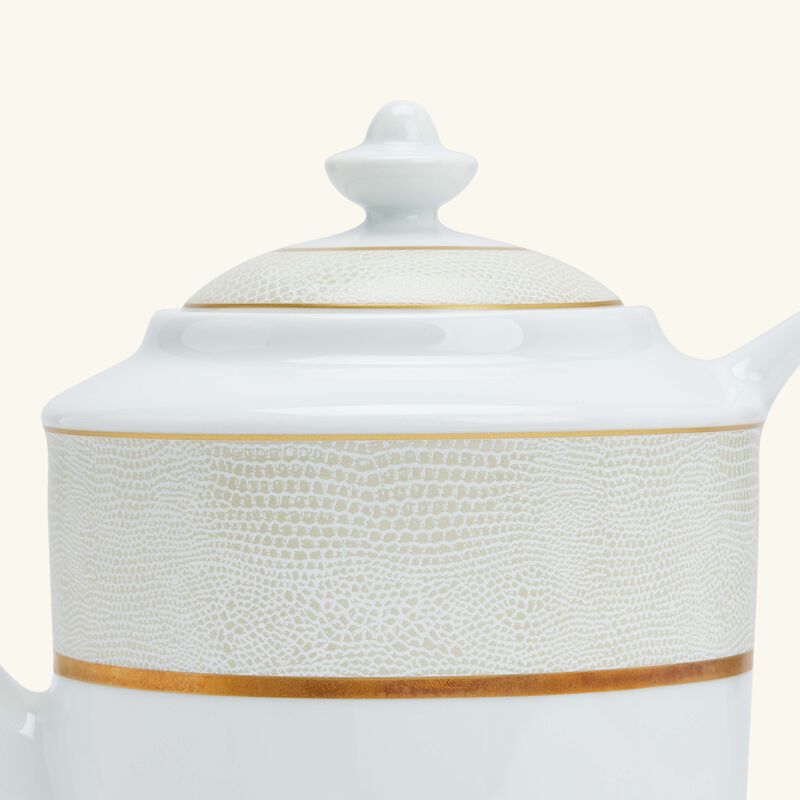 bernardaud sauvage blanc coffee pot gold