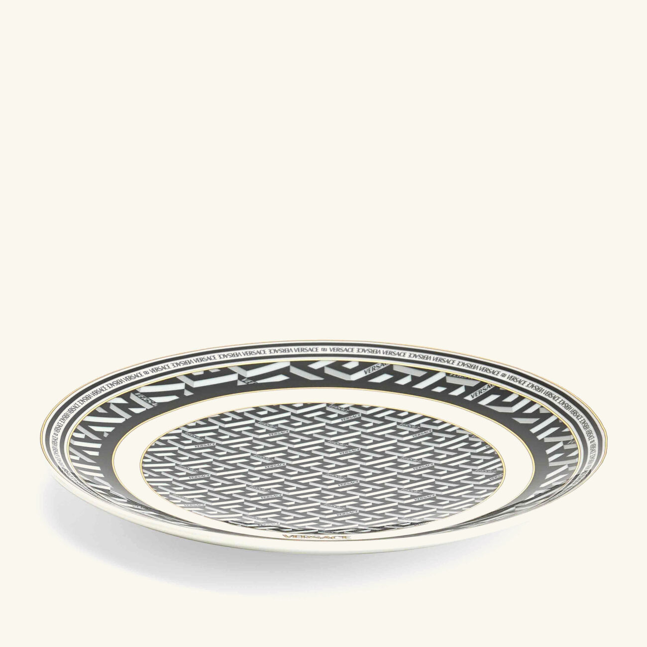 versace la greca signature bread butter plate round 16cm