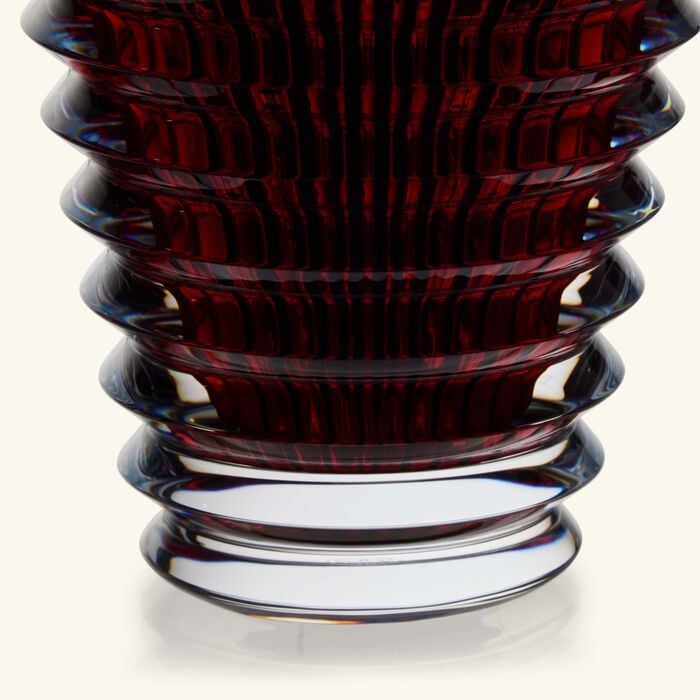 baccarat eye vase round small red