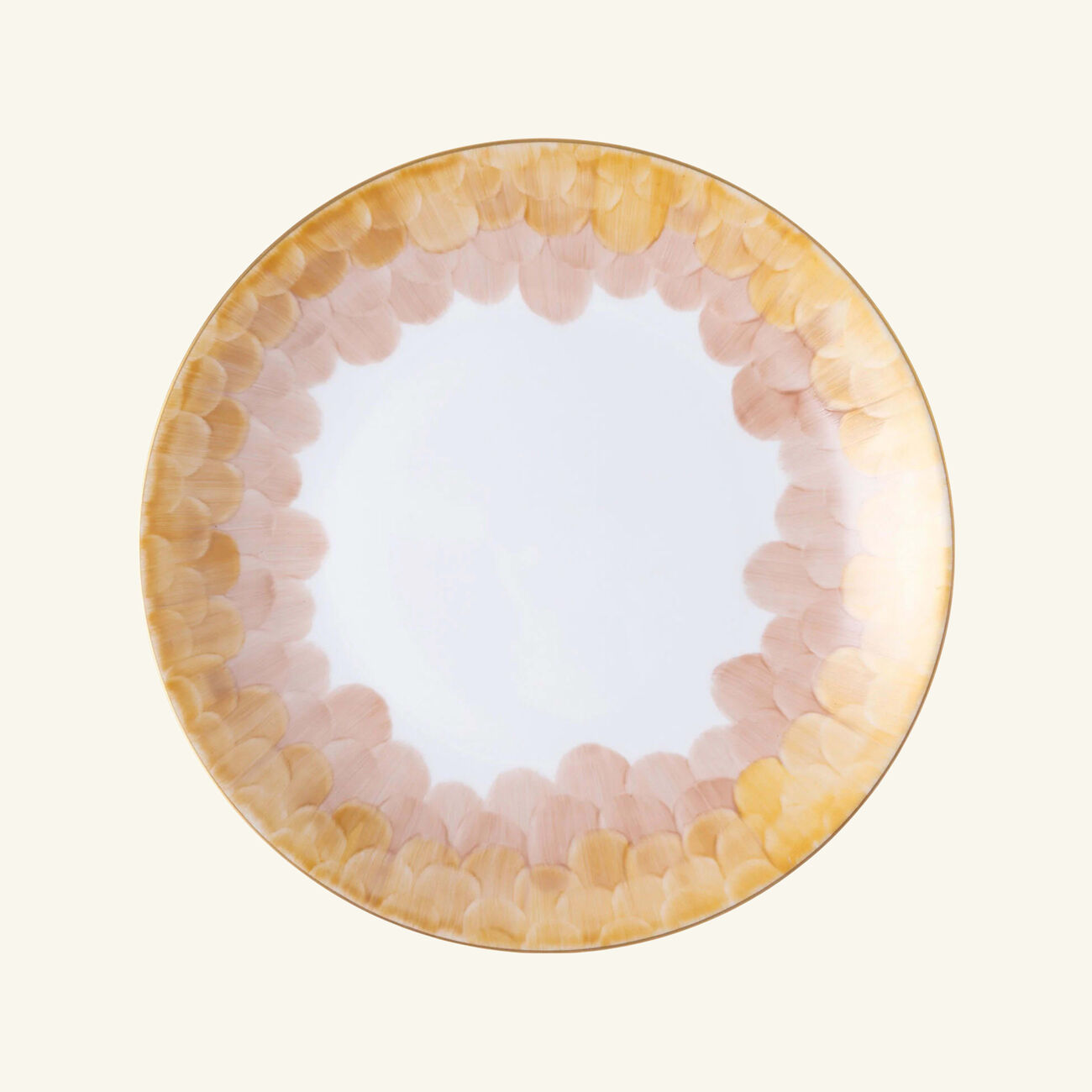 marie daage cercle d cailles dinner plate round pink 26cm