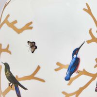 bernardaud aux oiseaux toscan vase medium gold