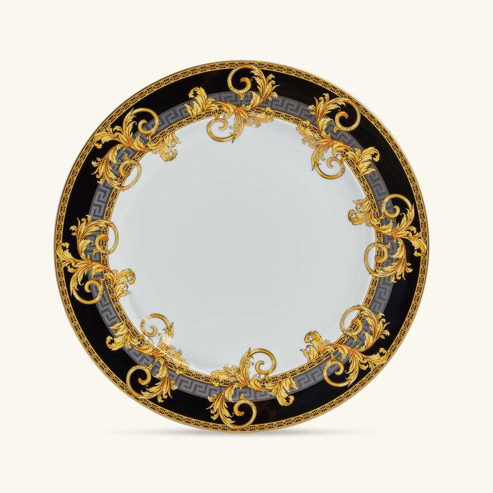 versace prestige gala dinner plate round black 27cm