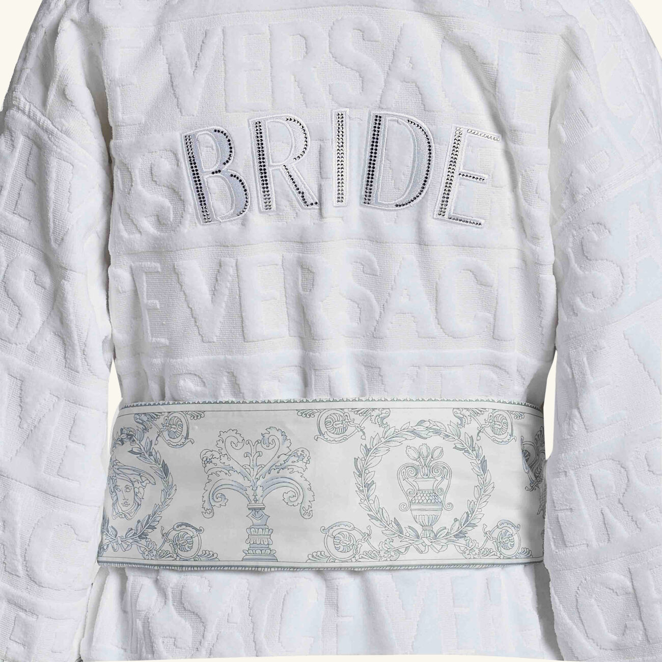 versace i love baroque bride bath robe white