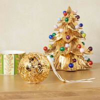 christofle christmas ornament mini gold
