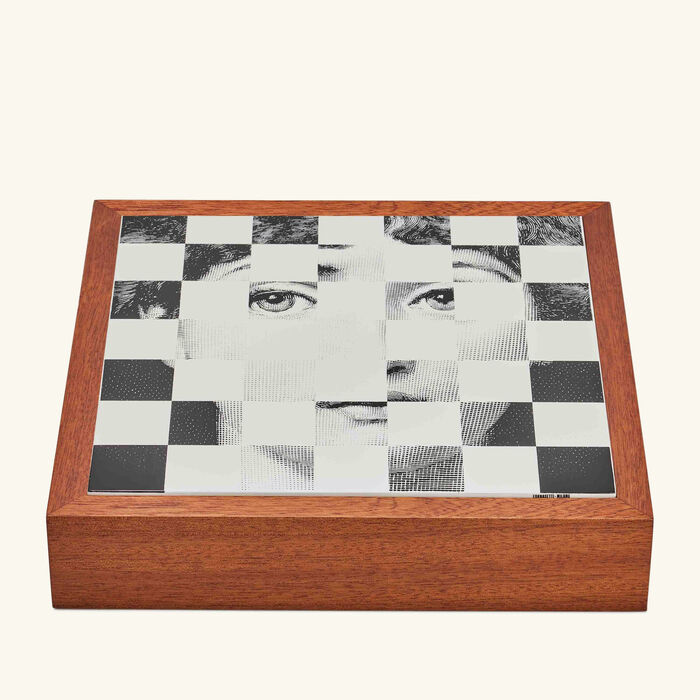 fornasetti viso briarwood chess board
