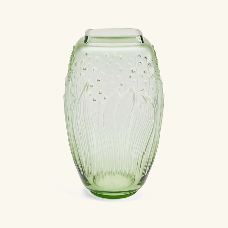 Muguet Vase Medium Green lalique muguet vase medium green