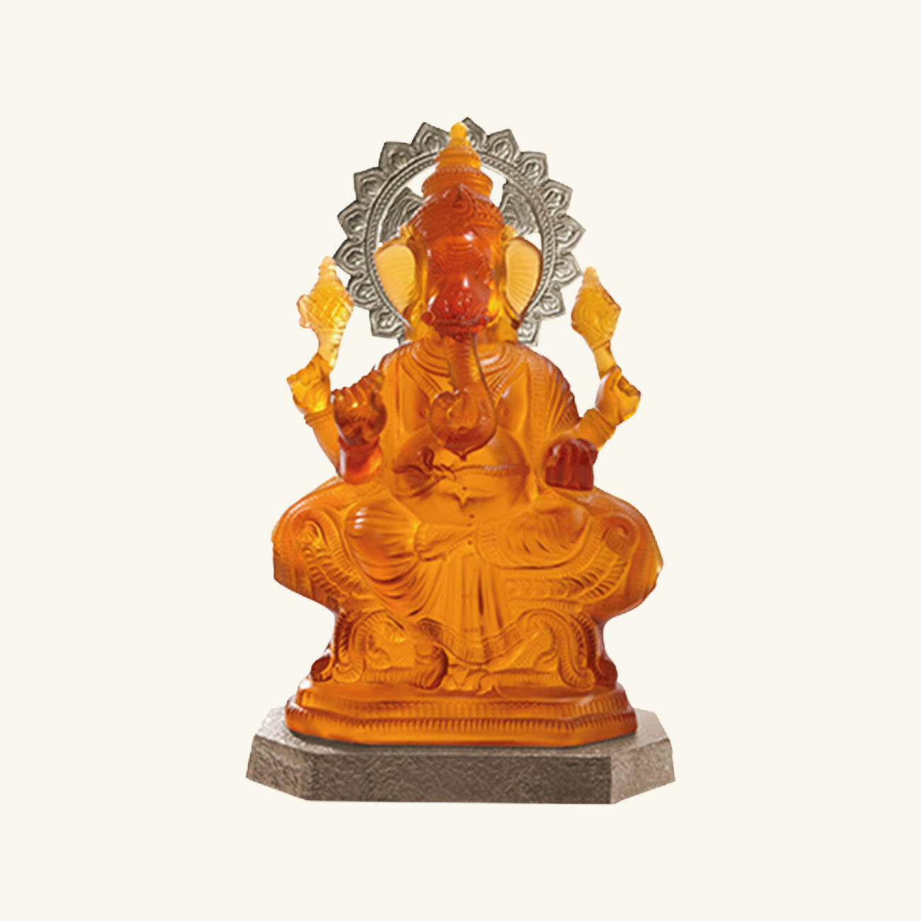 daum ganesh sculpture extra large amber