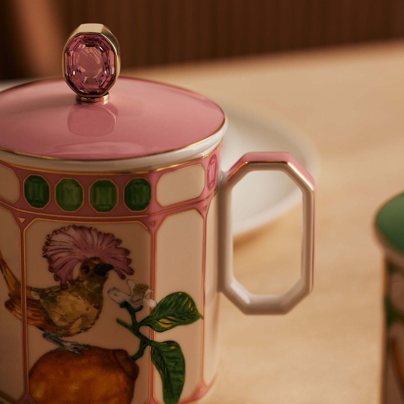 Idyllia Mug with Lid Flycatcher Pink rosenthal idyllia mug with lid flycatcher pink