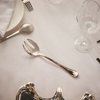 christofle albi salad serving fork silver plated
