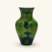 ginori 1735 oriente italiano malachite vase medium green