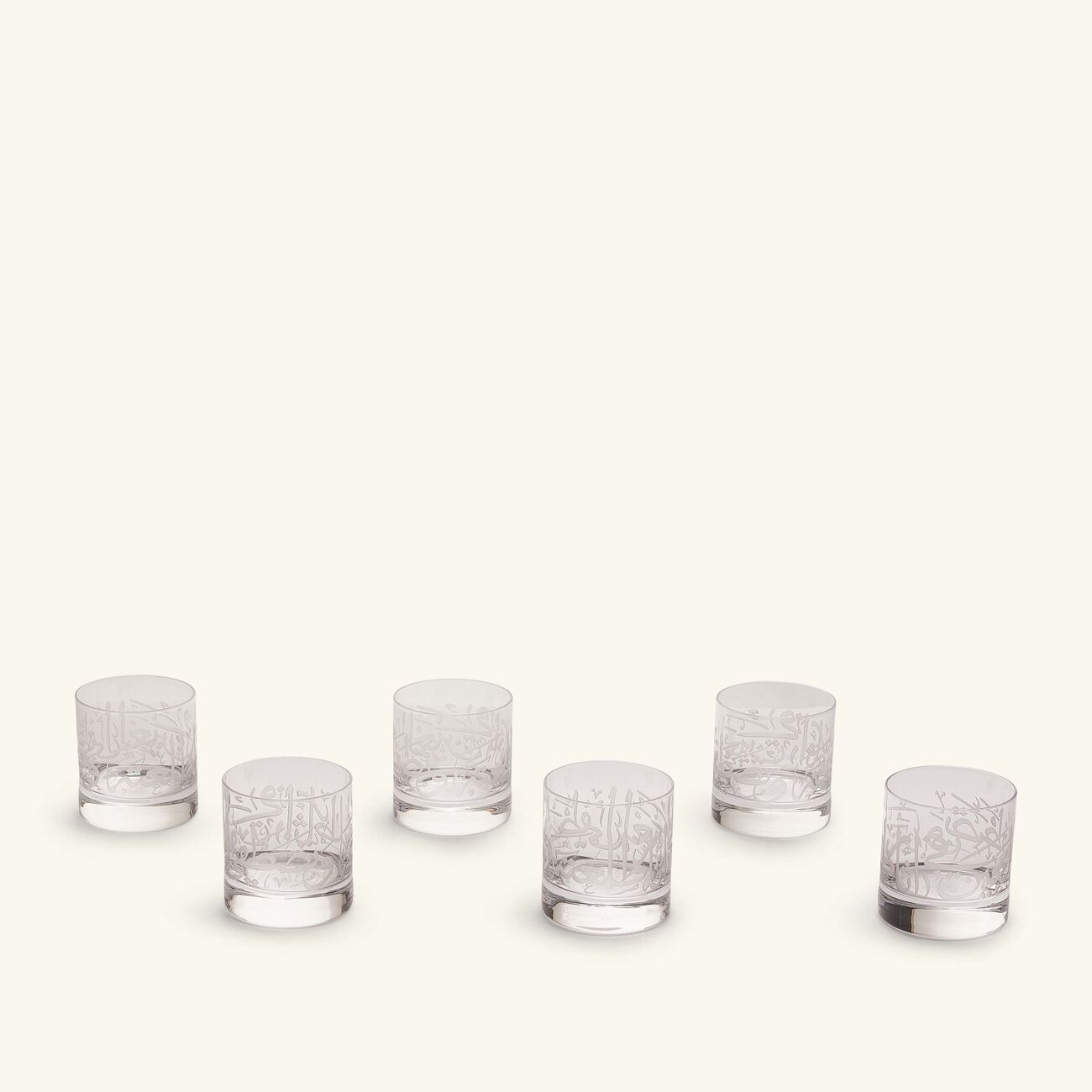 dimlaj thuluth drinking glass clear 410ml set of 6