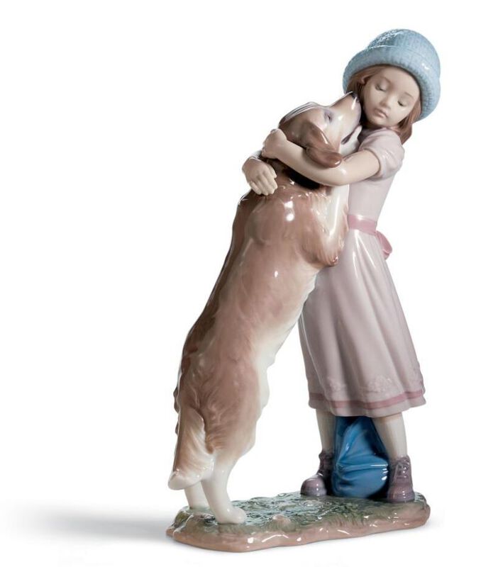 A Warm Welcome Dog Figurine, large