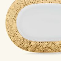 برناردو طبق إكومي أور للخبز والزبدة بيضاوية باللون الذهبي 23 سم