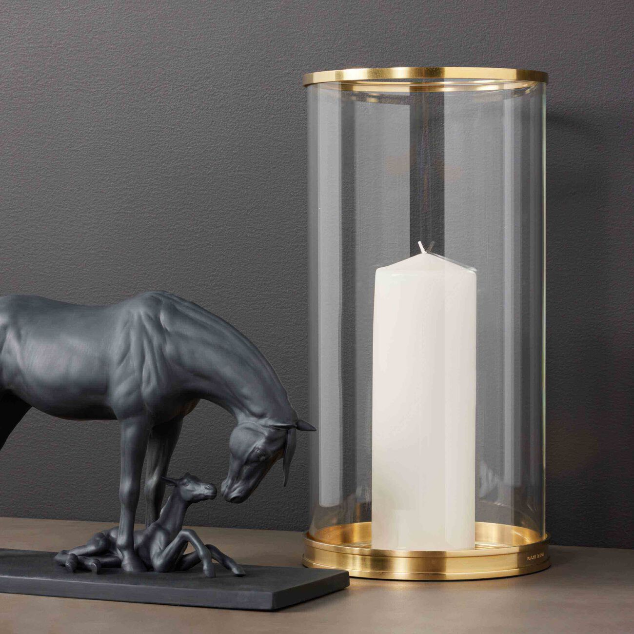 ralph lauren home modern hurricane candle holder gold