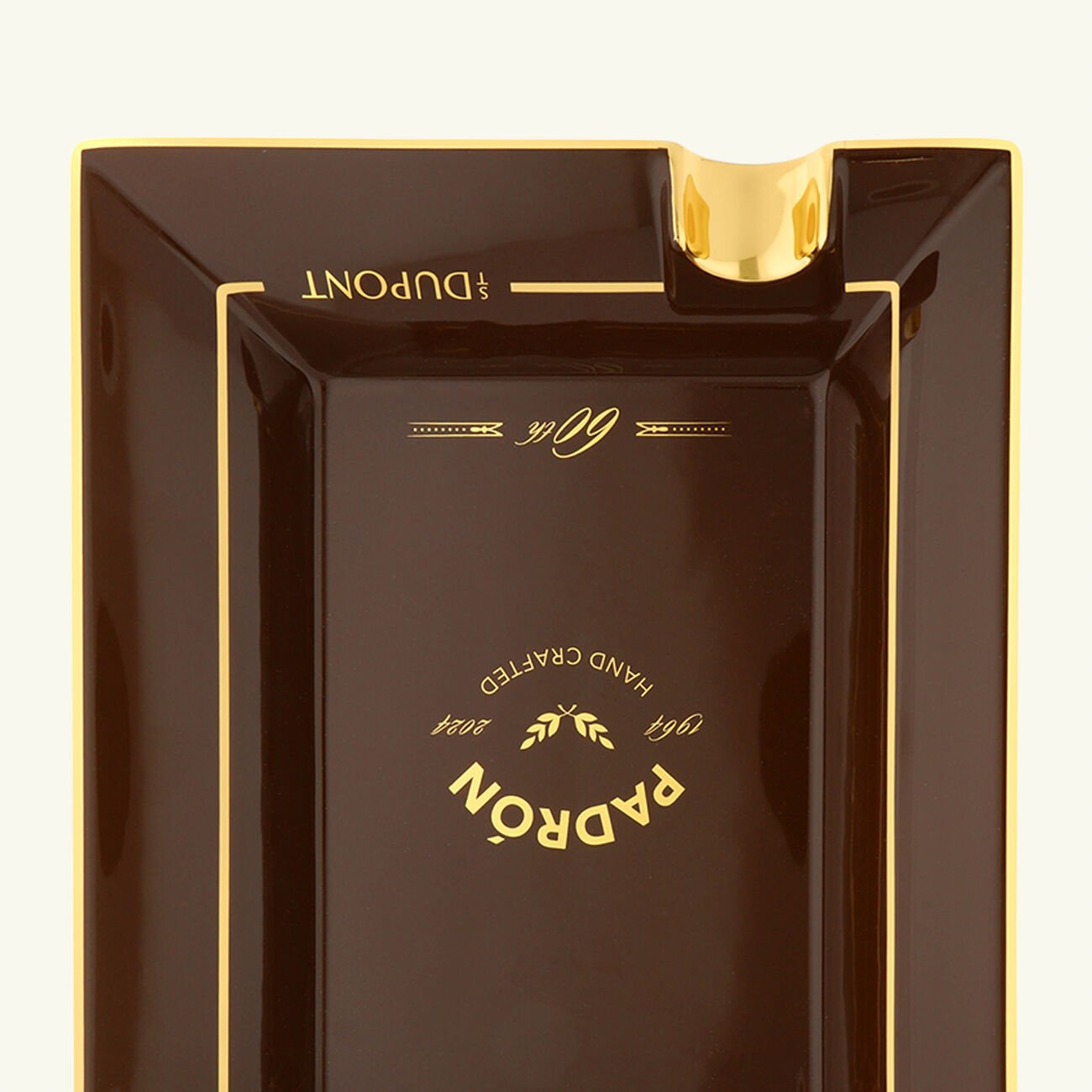 st dupont padron ashtray rectangular large brown