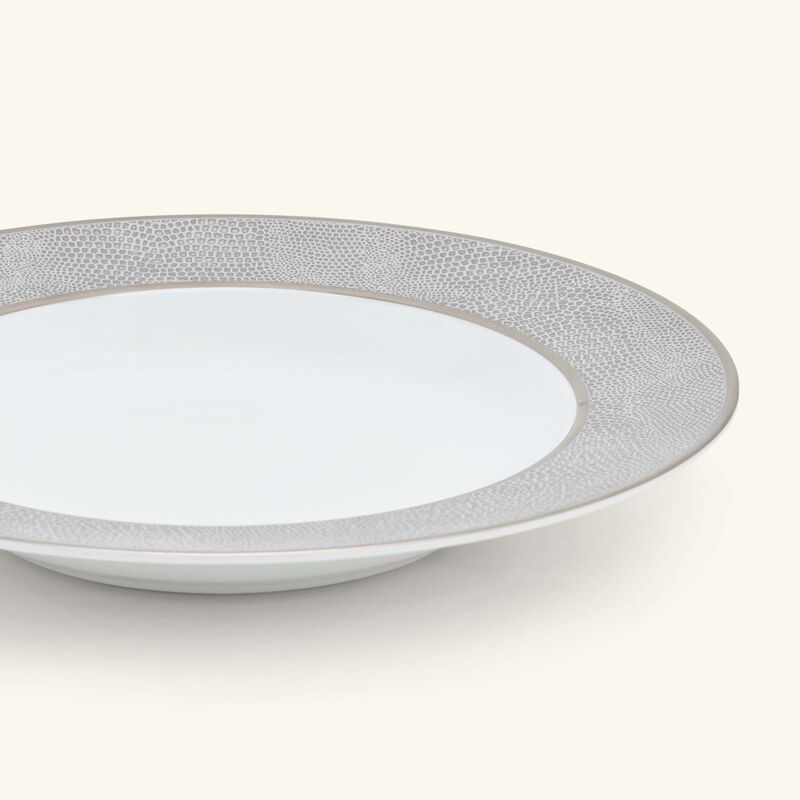 Sauvage Soup Plate Round Silver 22cm bernardaud sauvage soup plate round silver 22cm