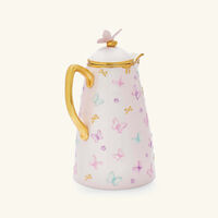 villari butterfly coffee tea pot pink