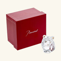 baccarat minimals tiger figurine mini clear