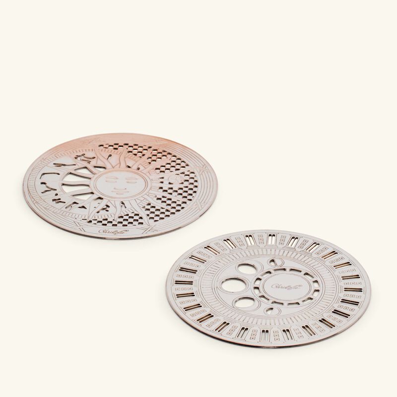 Rêve Cosmique Coaster Silver Plated Set Of 2 christofle r ve cosmique coaster silver plated set of 2