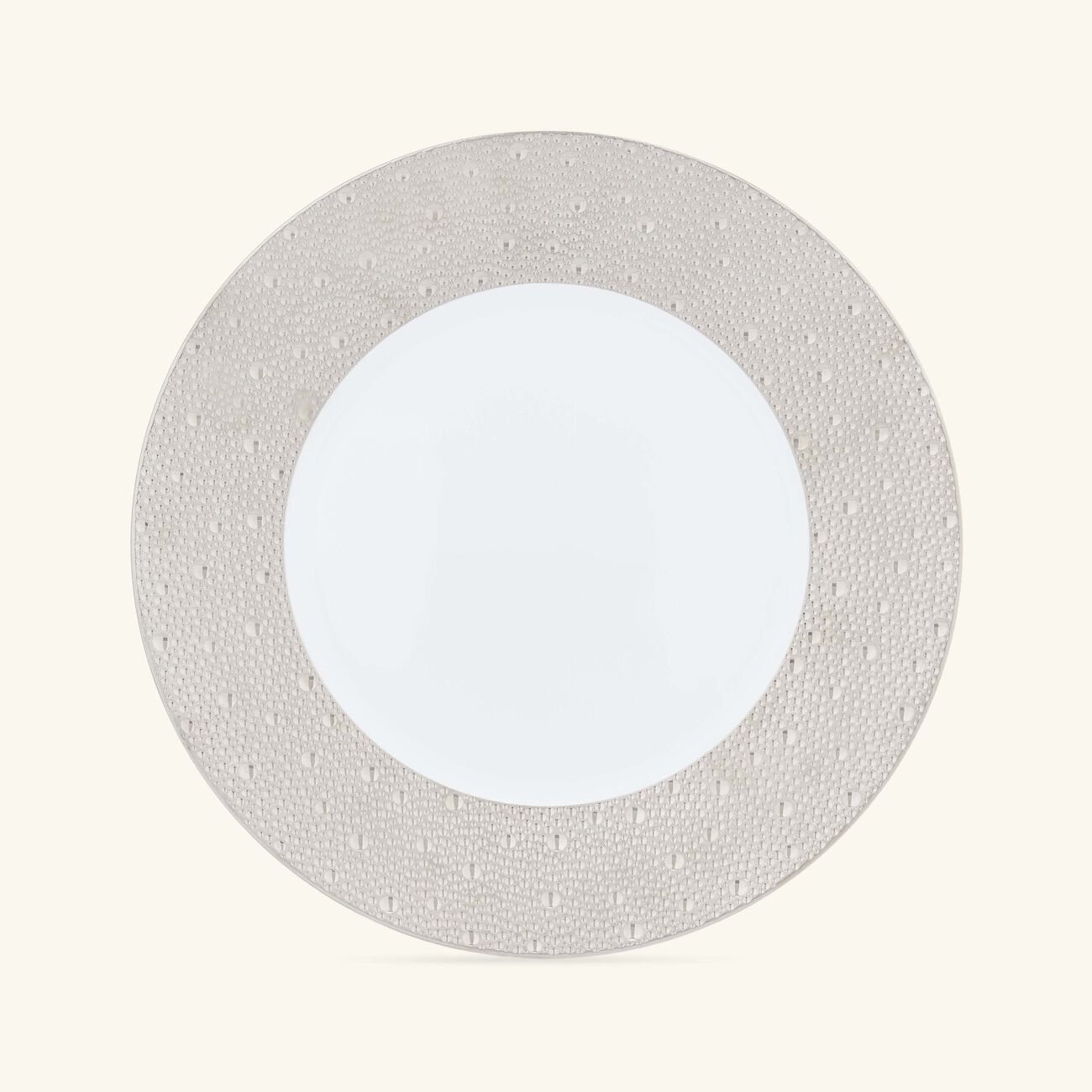 bernardaud ecume service plate round silver 29cm