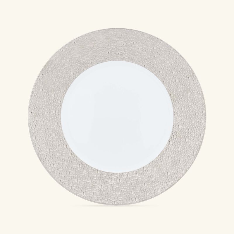 bernardaud ecume service plate round silver 29cm