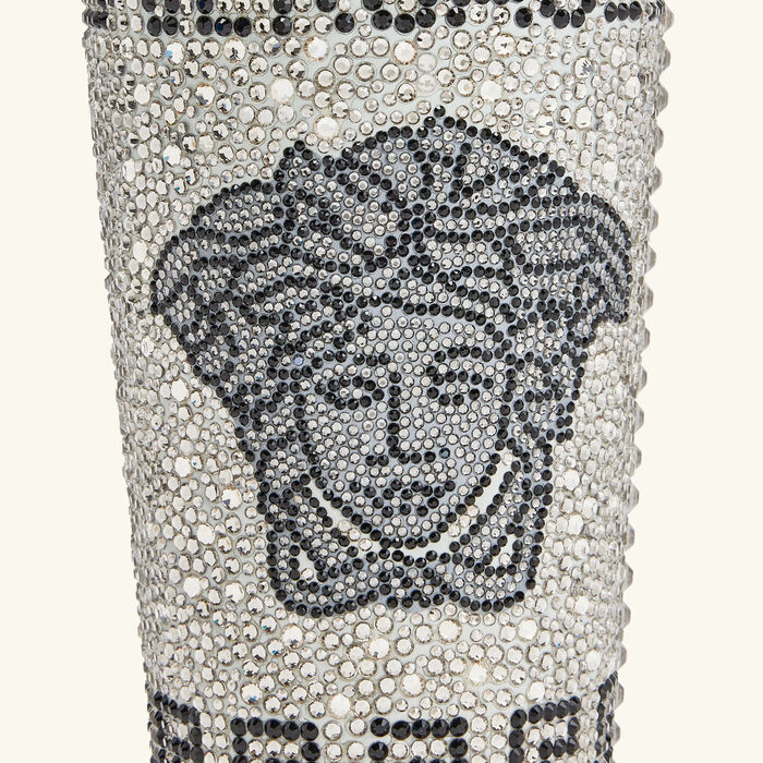 versace medusa crystal travel cup silver