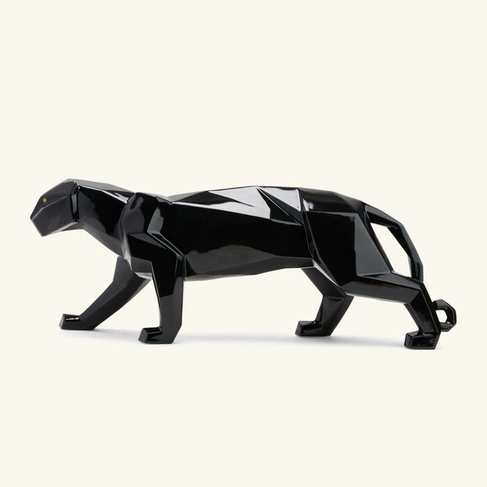 lladro panther sculpture large black