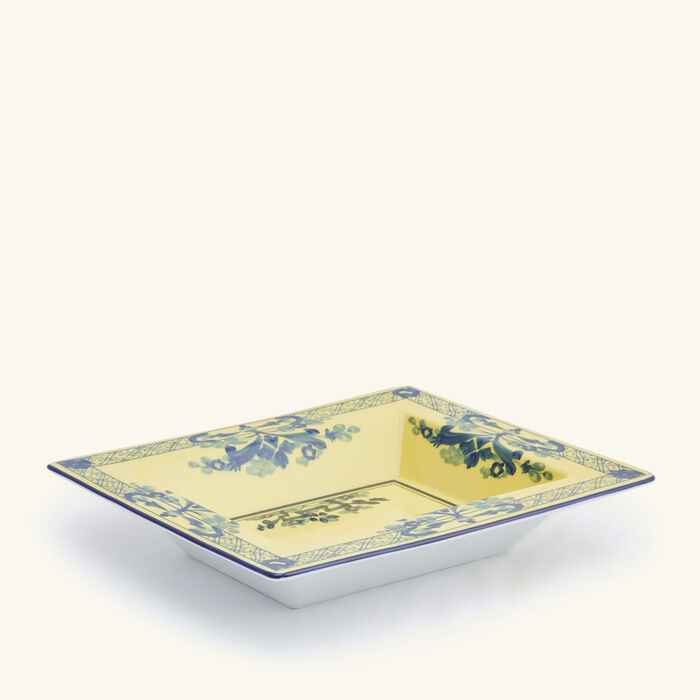 ginori 1735 oriente italiano citrino trinket tray rectangular small yellow