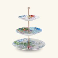 bernardaud chagall bouquet de fleurs cake stand blue