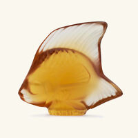 lalique fish figurine small yellow