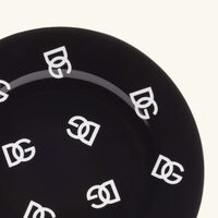 dolce gabbana casa dg logo dinner plate round 26cm set of 2