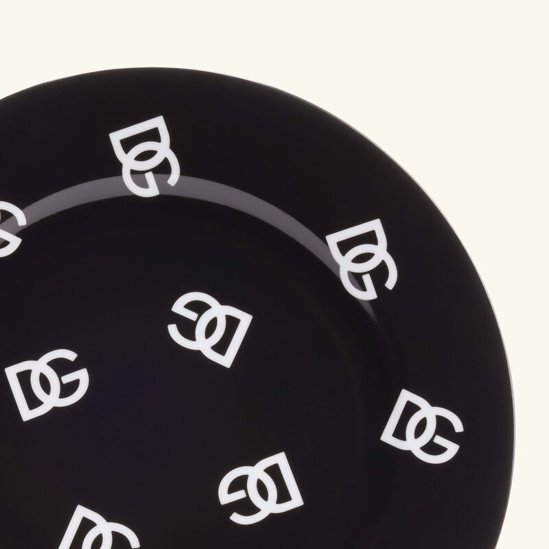 dolce gabbana casa dg logo dinner plate round 26cm set of 2