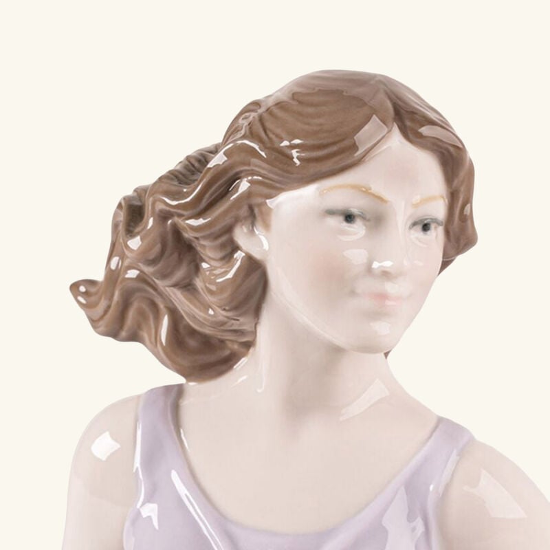 lladro dancing in the wind sculpture medium pink