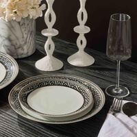 versace la greca signature dessert plate round white 20cm