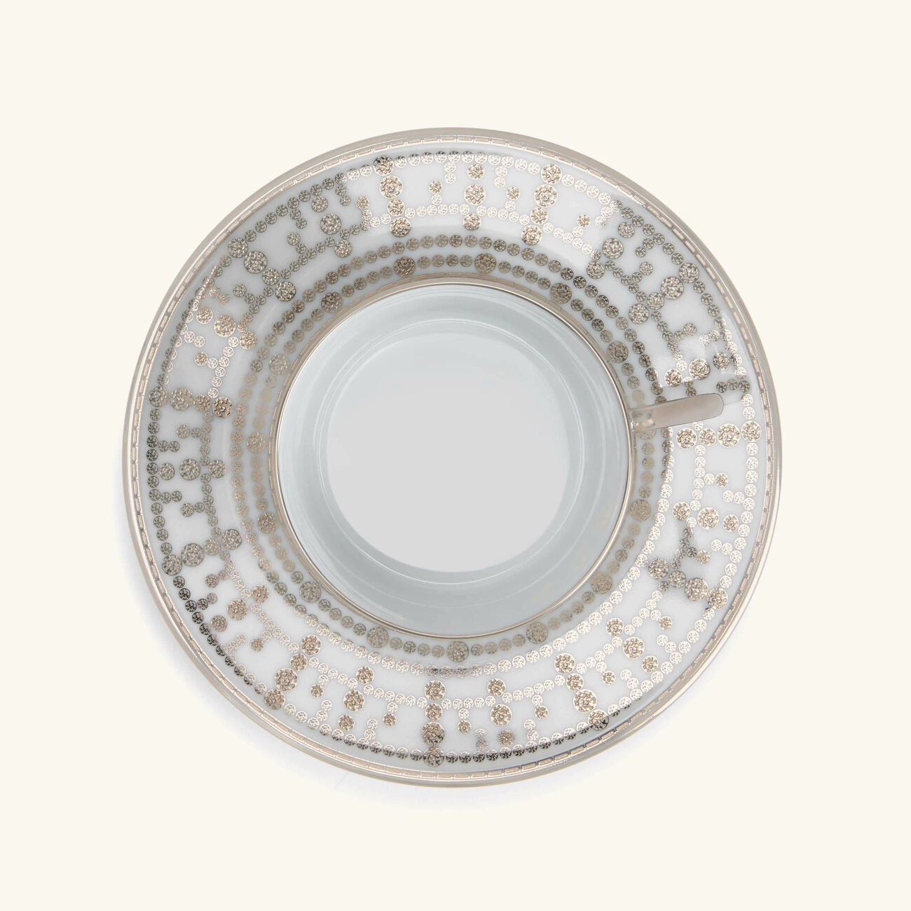 haviland tiara tea cup saucer silver set of 4