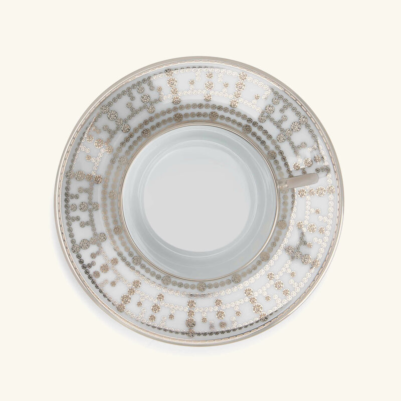 haviland tiara tea cup saucer silver set of 4