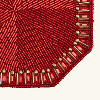 kim seybert louxor coaster red set of 4