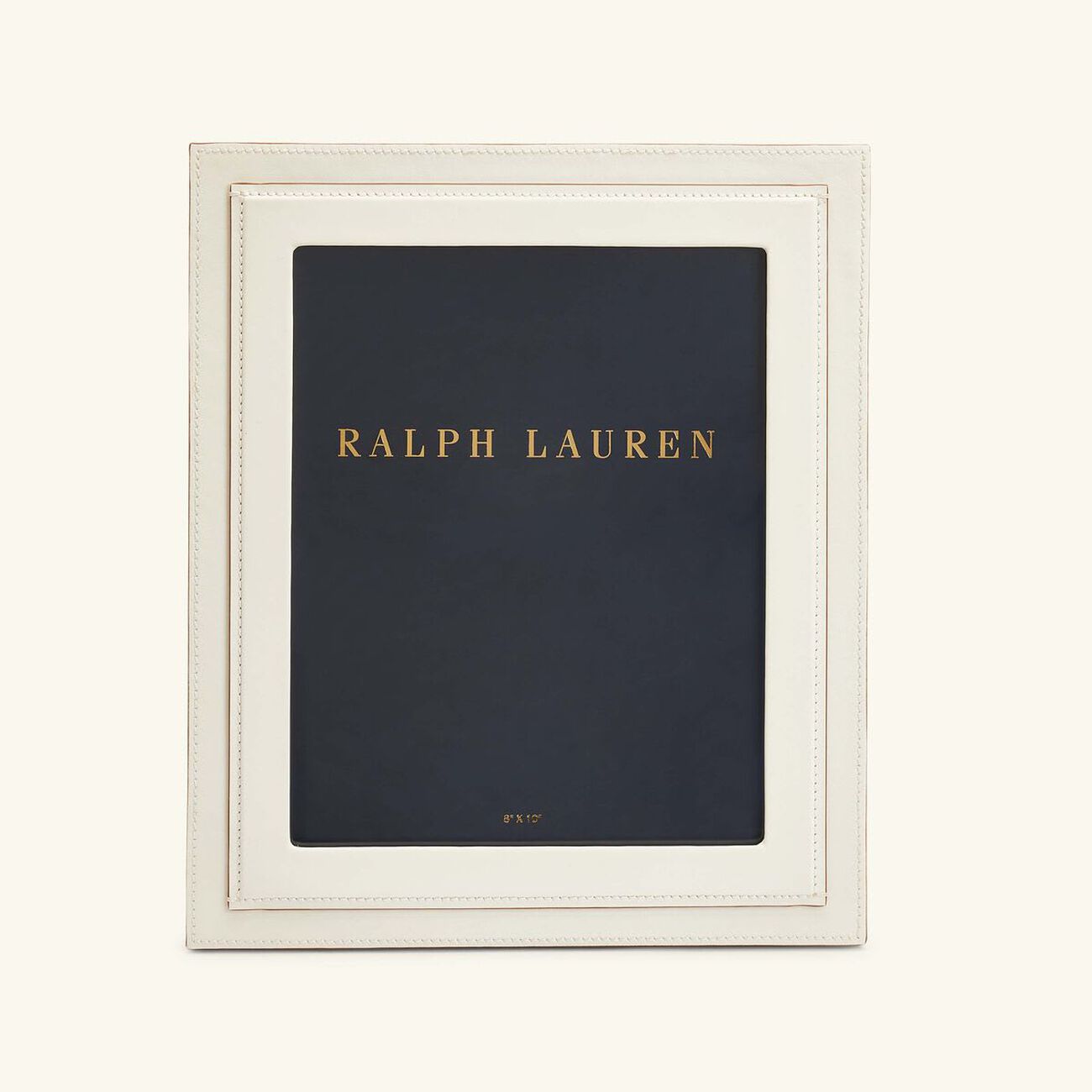 ralph lauren home brennan leather frame white 20x25 cm