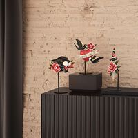 Dagger and Rose Sculpture Medium Red lladro dagger and rose sculpture medium red