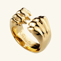 christofle patte de lion open ring sterling silver size 57