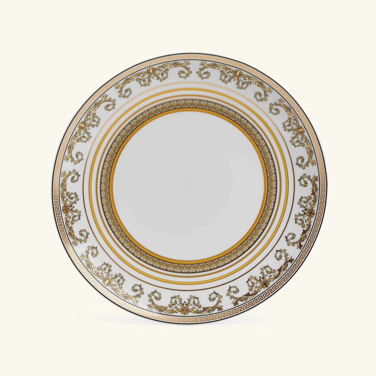 versace virtus gala dinner plate round white 27cm