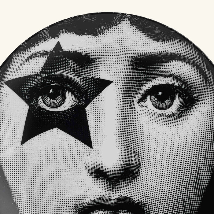 fornasetti tema e variazioni no 381 wall plate black