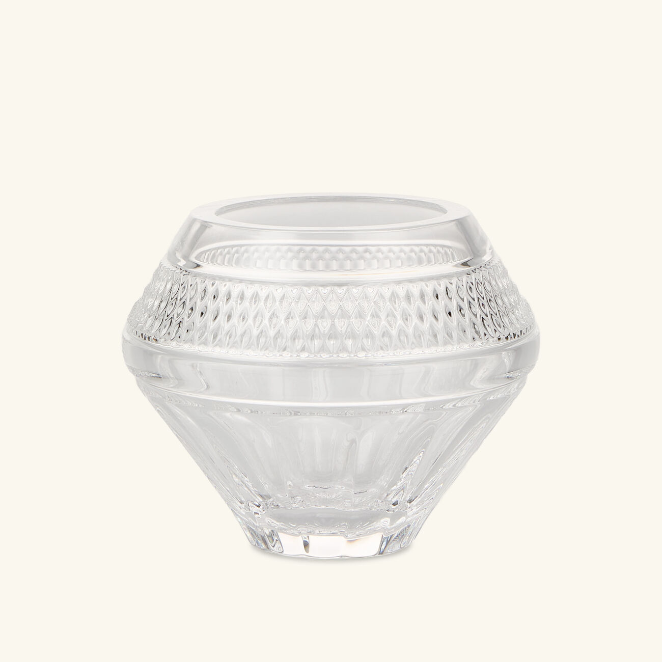 waterford mastercraft copper coast rose vase bowl small clear