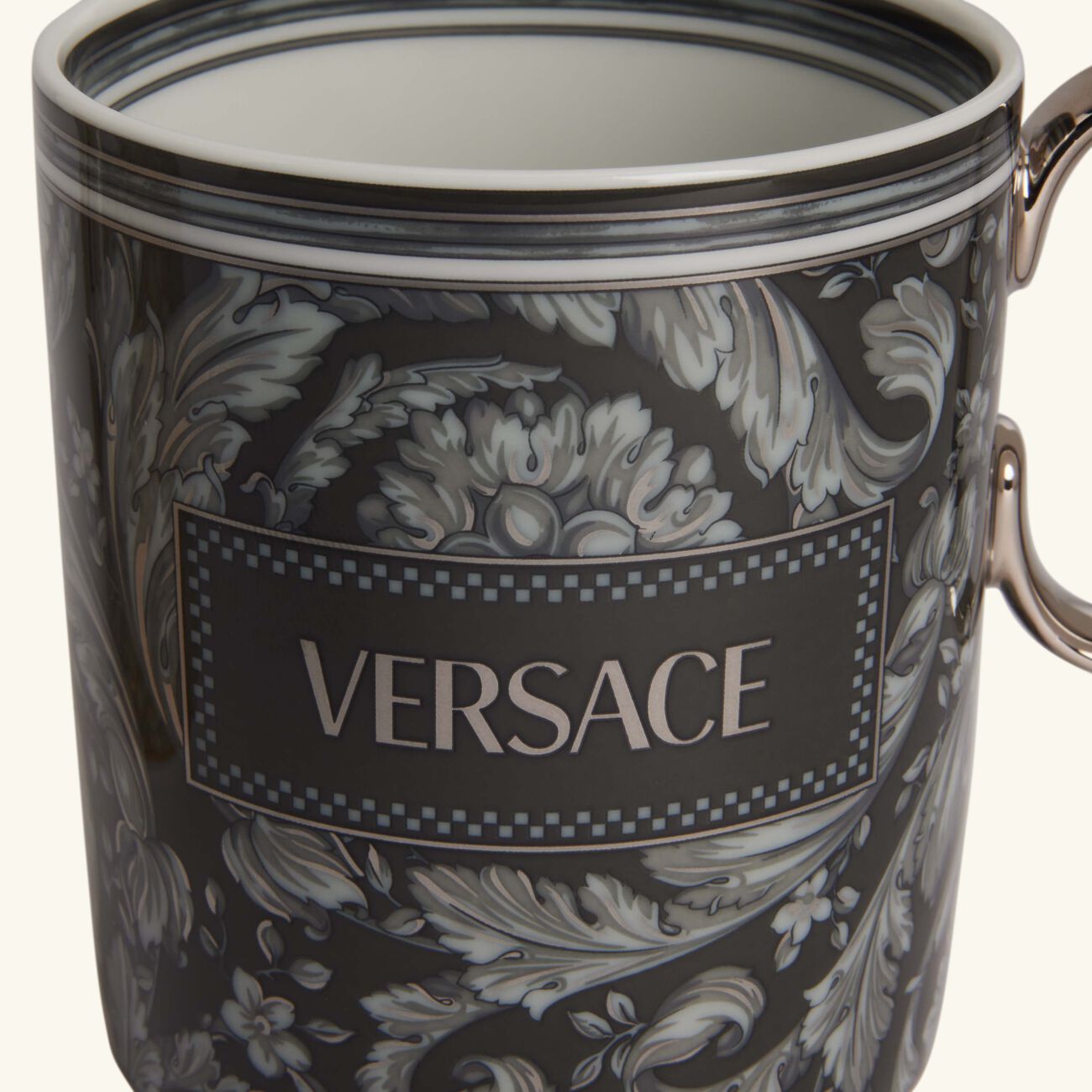 versace barocco haze   beige mug set of 2