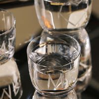 ruckl abc mr drinking glass clear