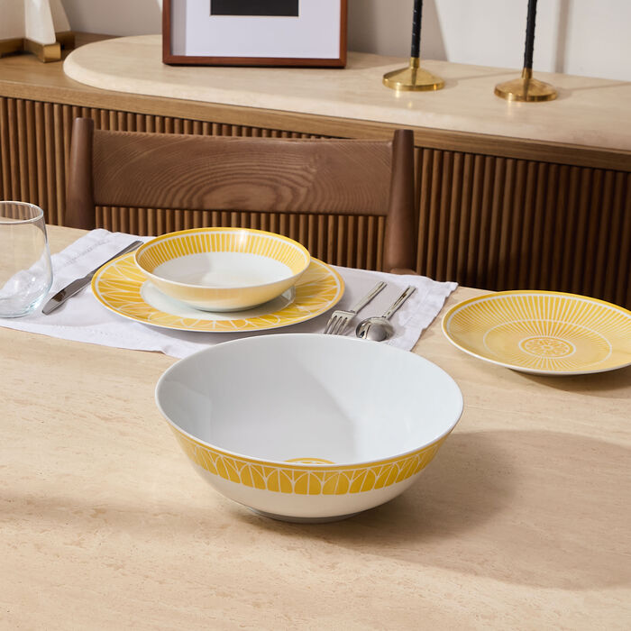 christofle malmaison riviera serving bowl yellow 25 cm