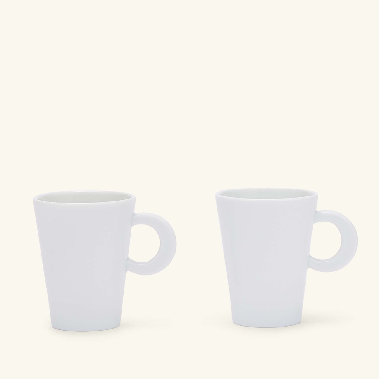 bernardaud ecume coffee cup   saucer white set of 2