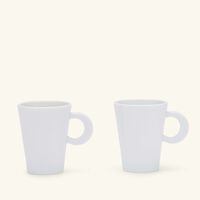 bernardaud ecume coffee cup   saucer white set of 2