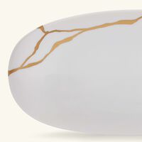 bernardaud kintsugi serving platter oval white 23cm